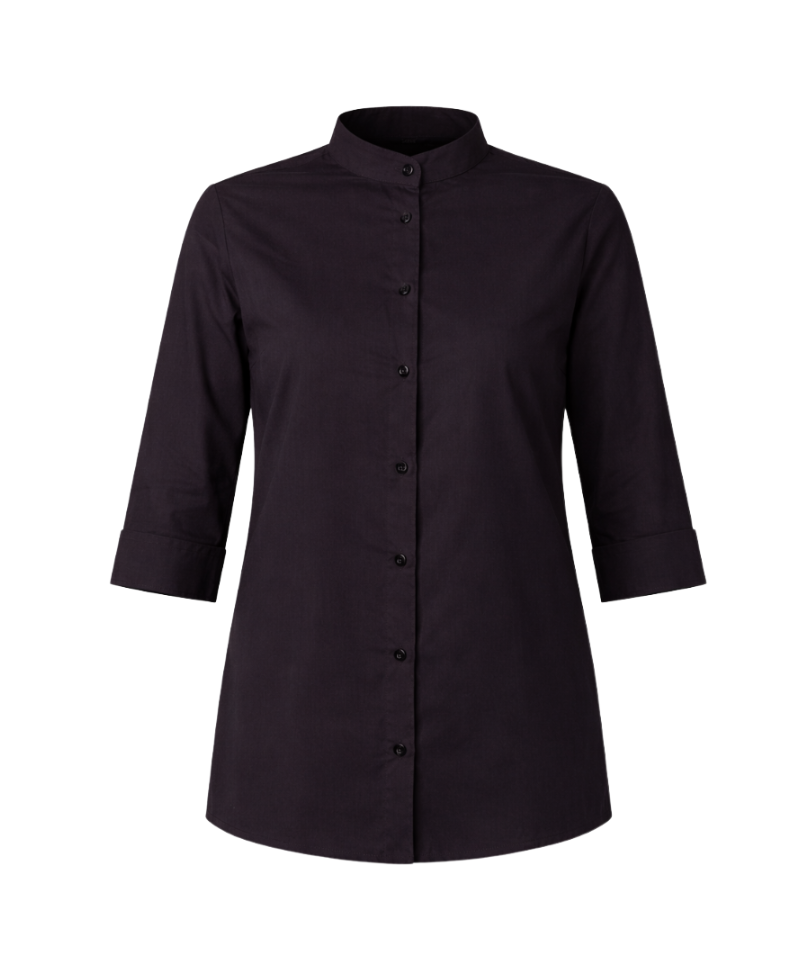 Blouse with stand-up collar