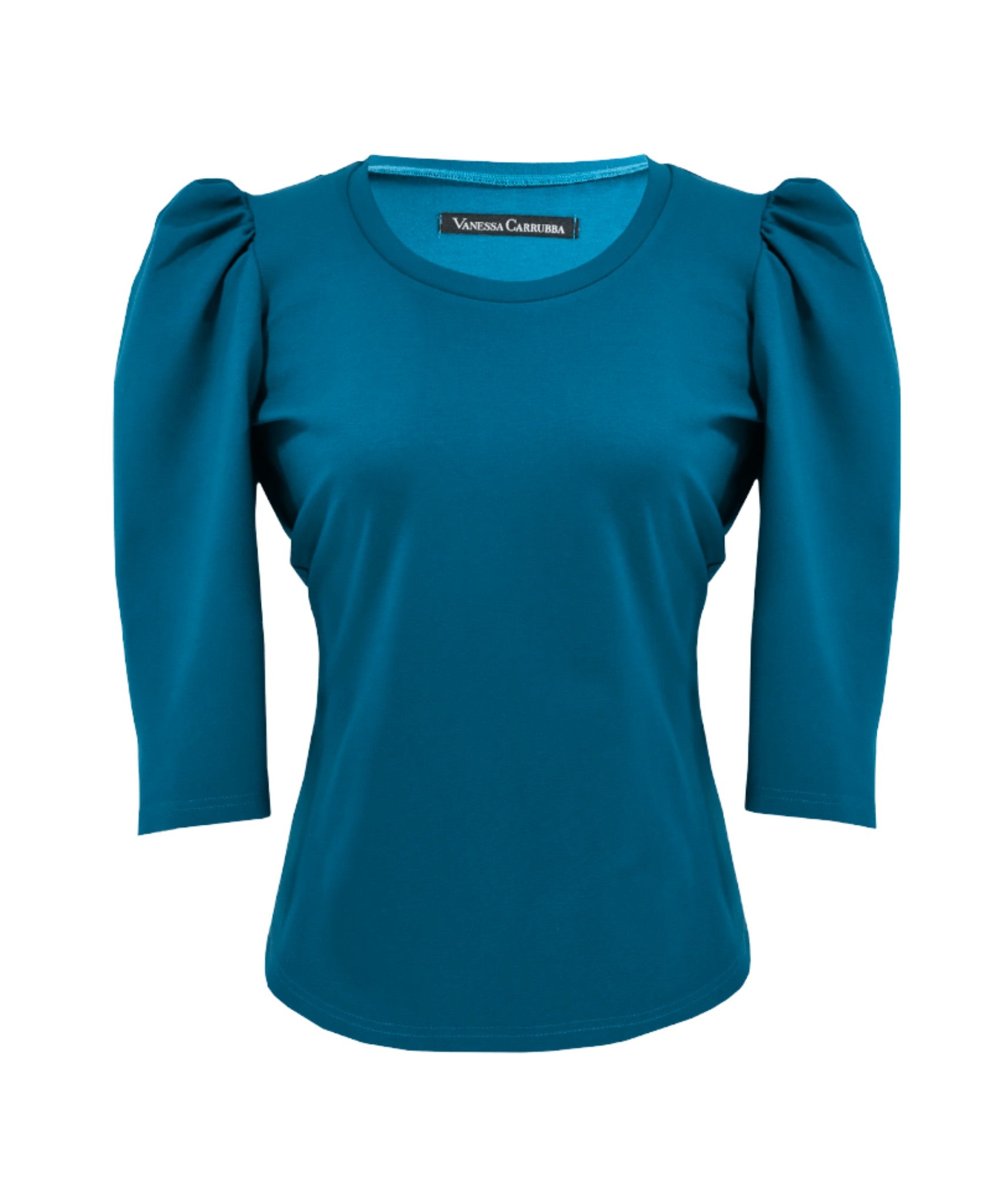 Top con maniche a sbuffo a 3/4