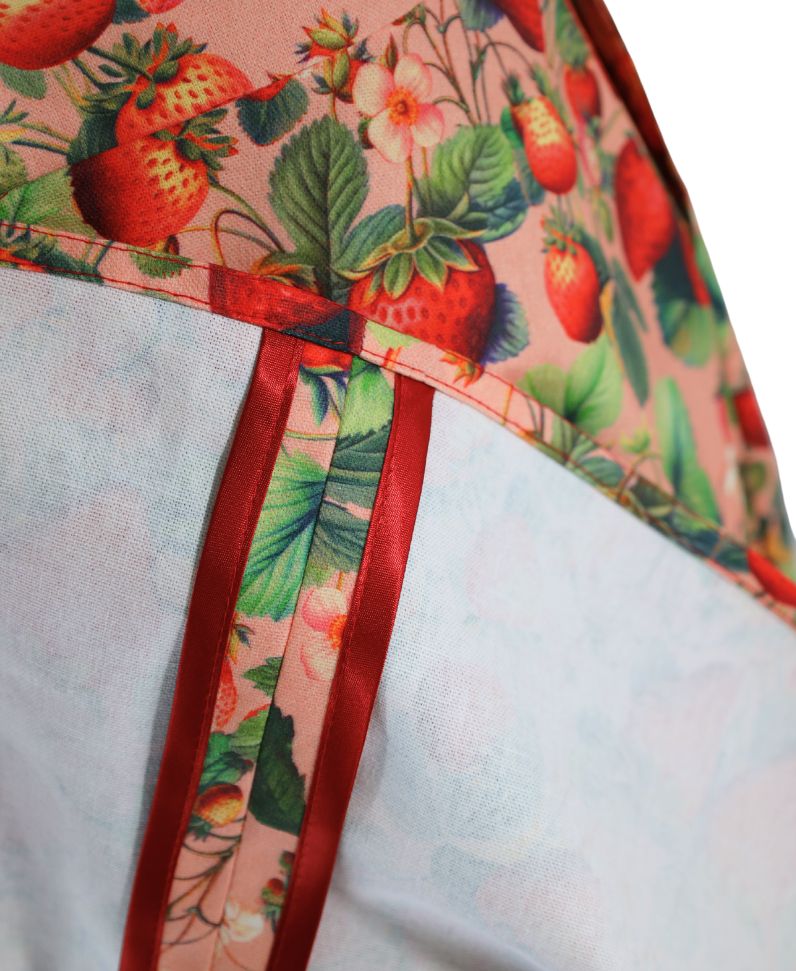 Gonna midi Fragole Rosa con tasche