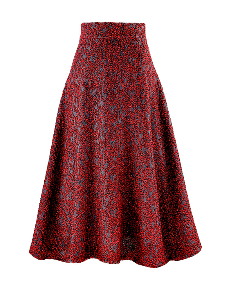 Midi skirt made of llama wool and silk