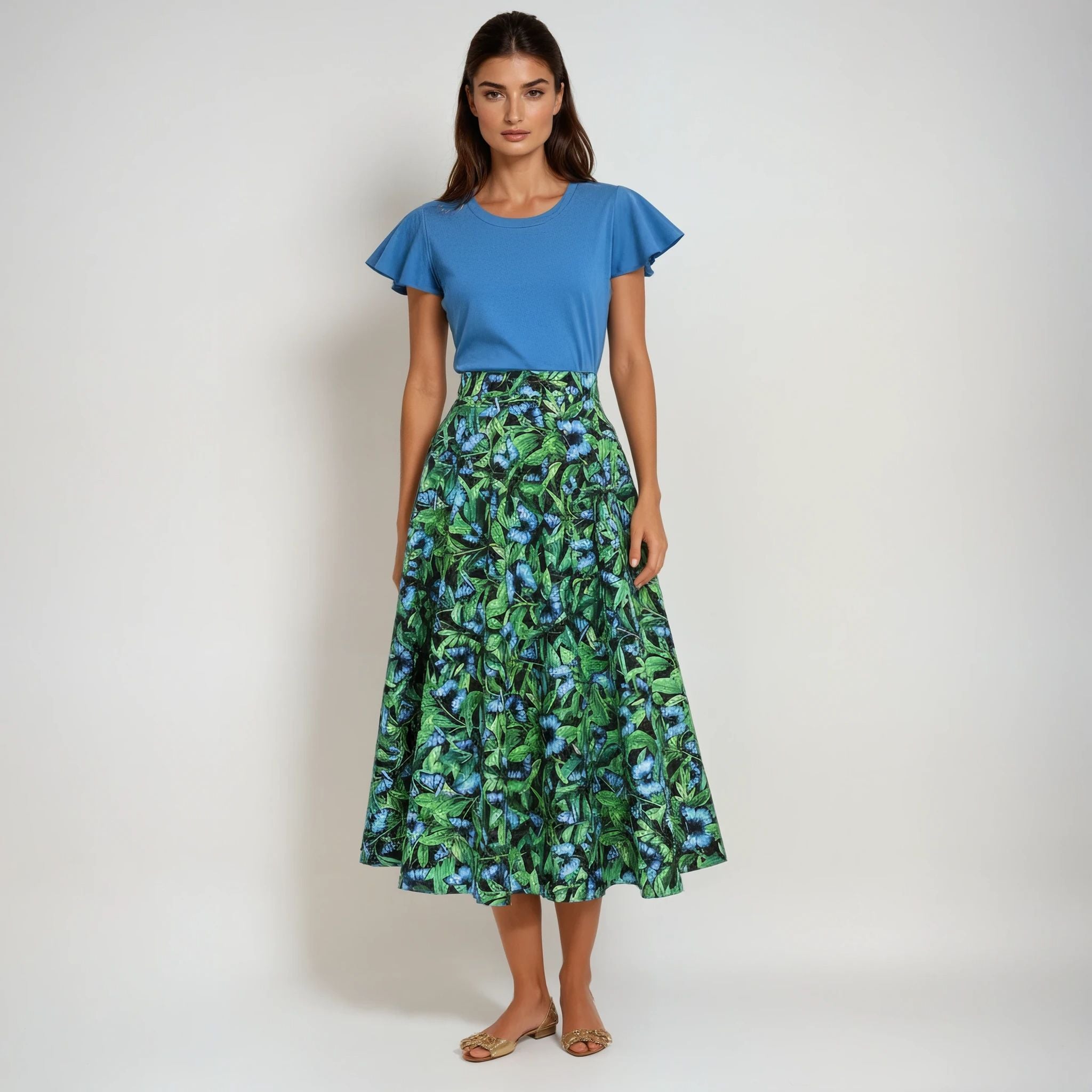 Gonna midi butterfly