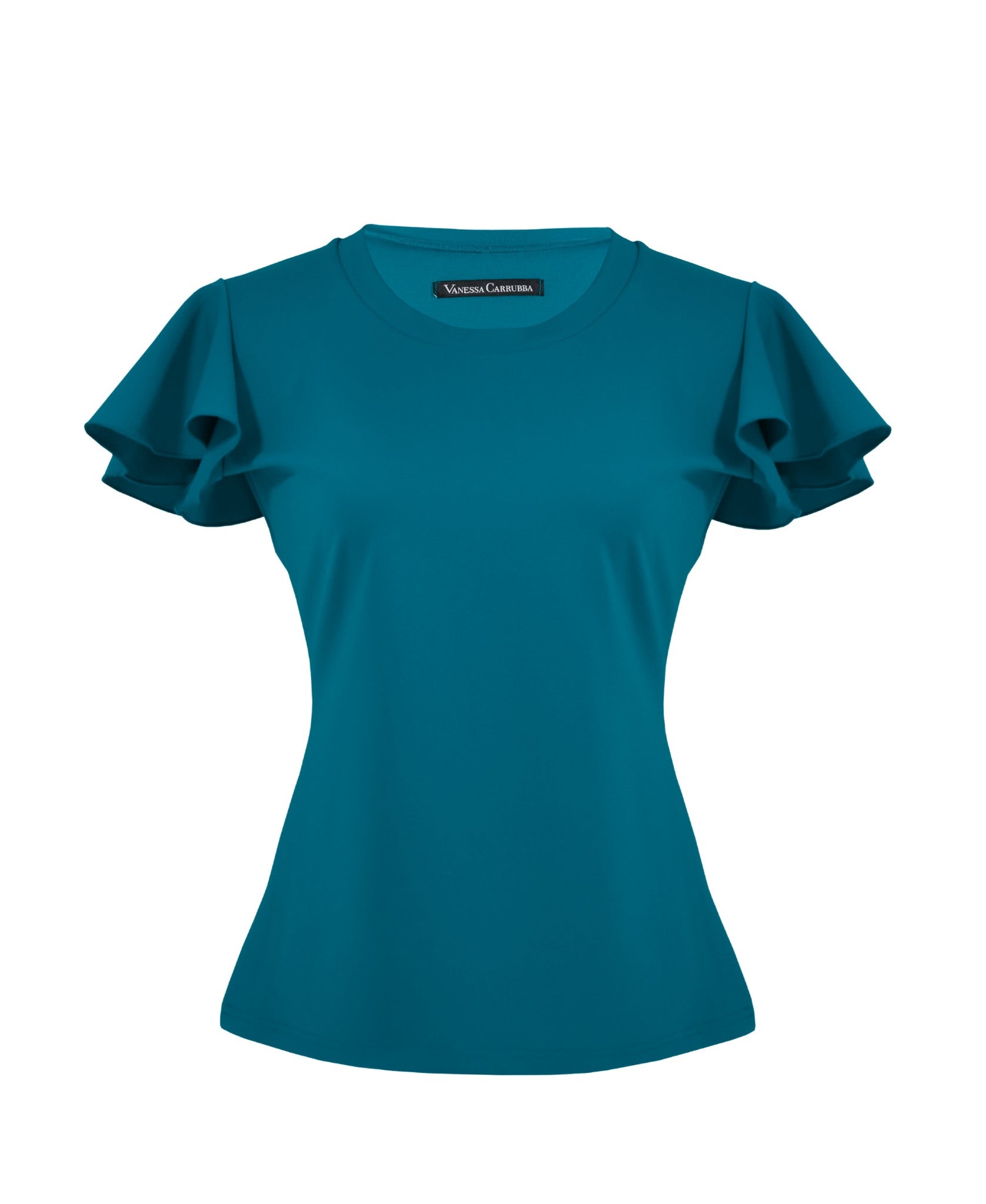 Top with flutter sleeves, pink.