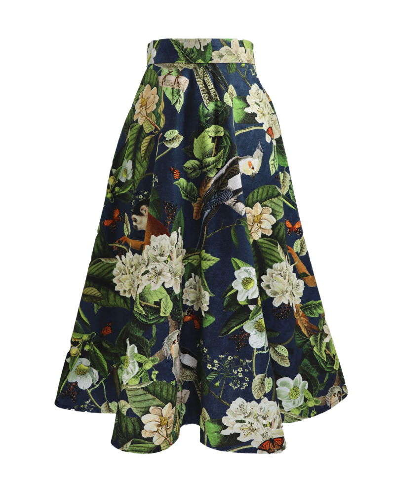Monkey midi skirt with pockets