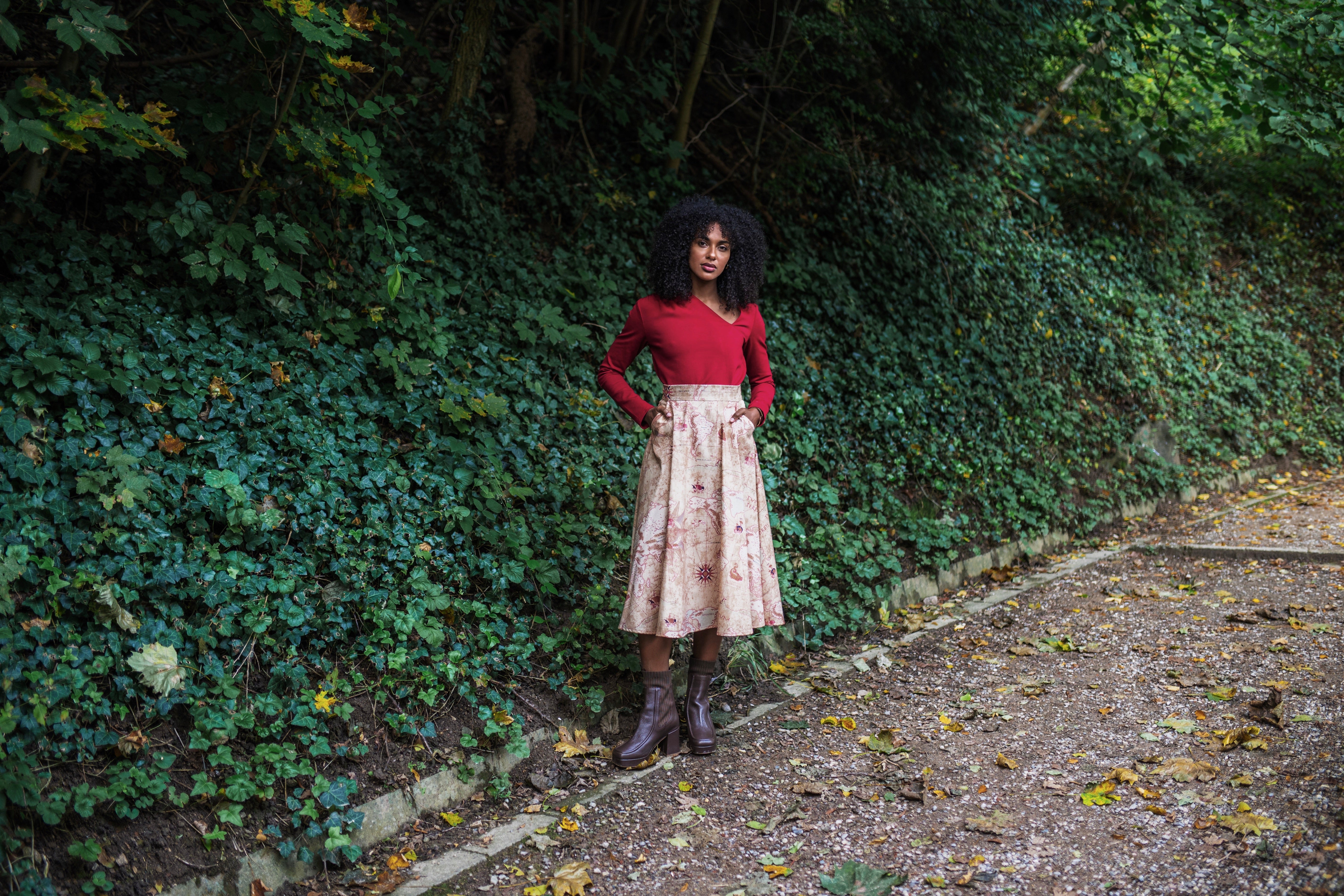 Terra midi skirt with pockets