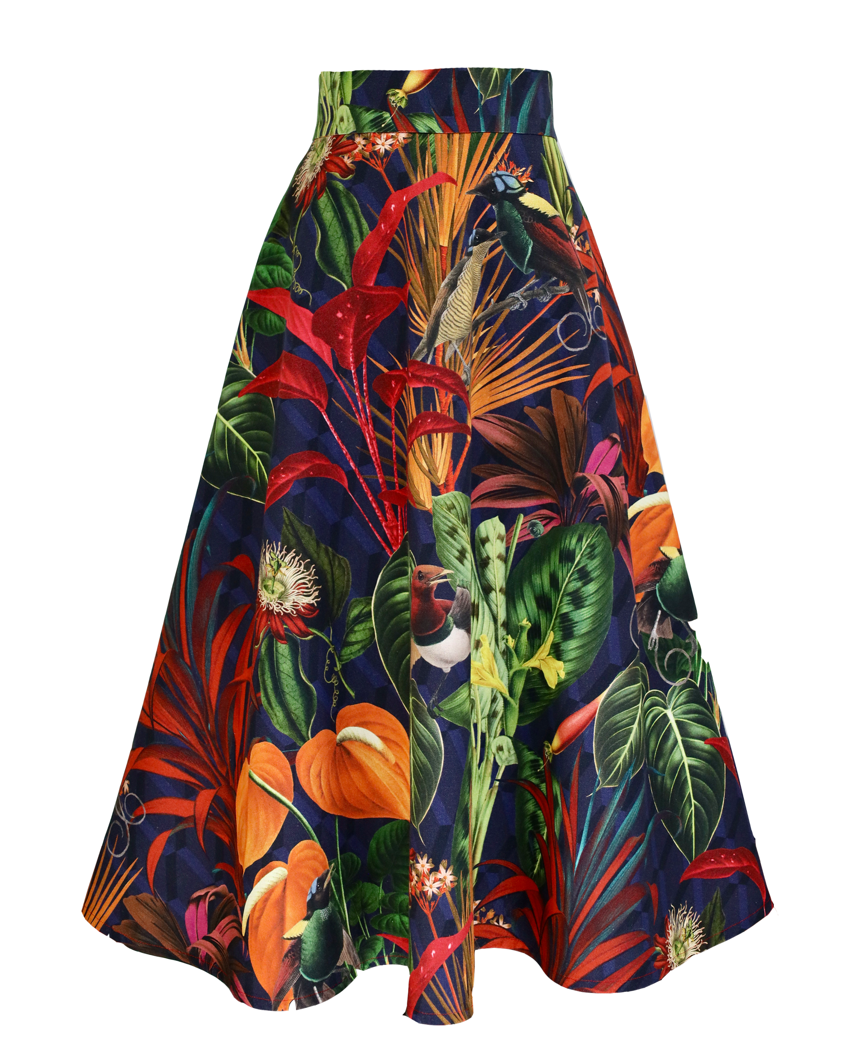 Tropical midi skirt