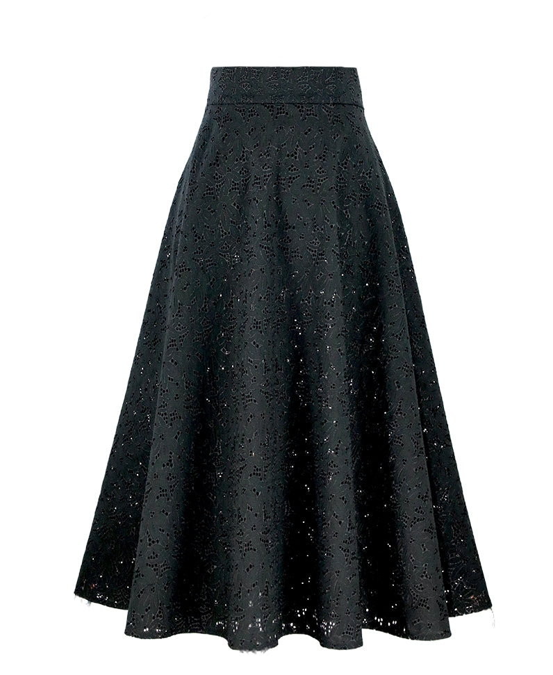 Midi skirt, lace